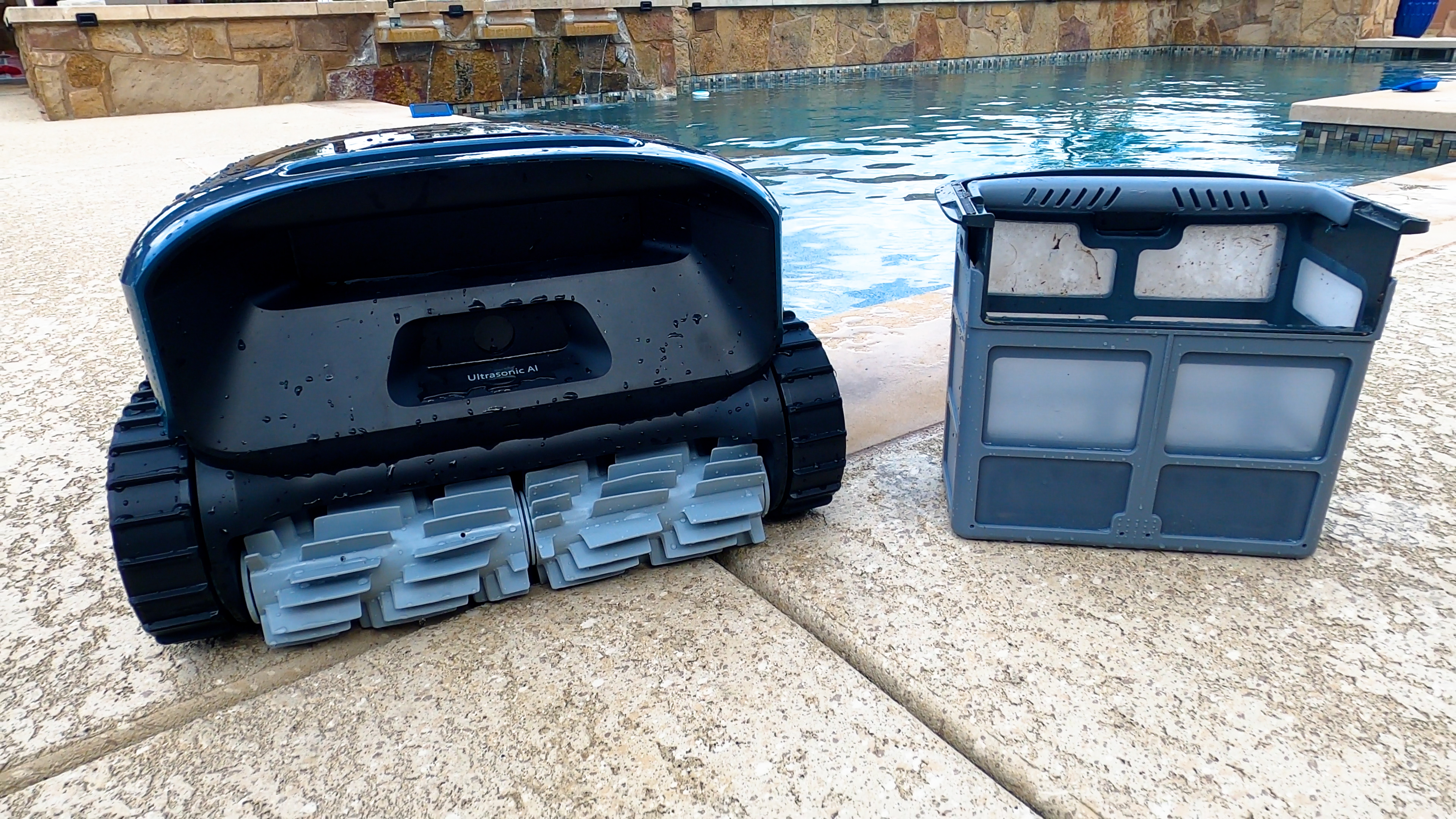 Beatbot AquaSense 2 Pro Robot Filter Side By Side Poolside