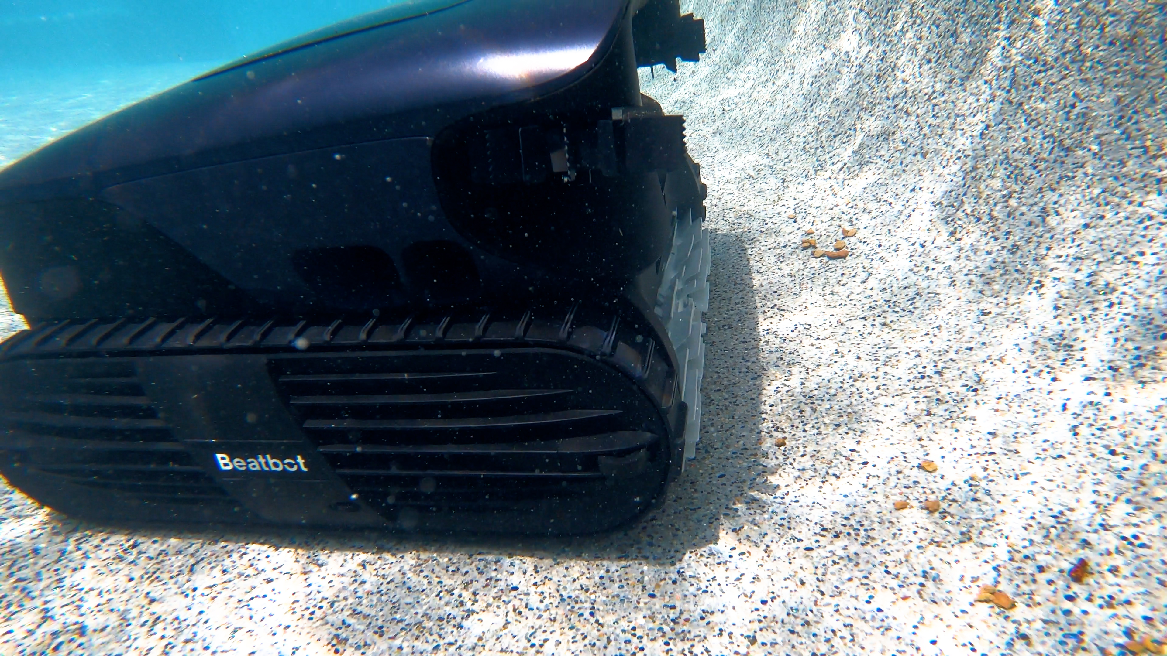 Beatbot AquaSense 2 Ultra Angled Underwater Robot Pool Floor Closeup