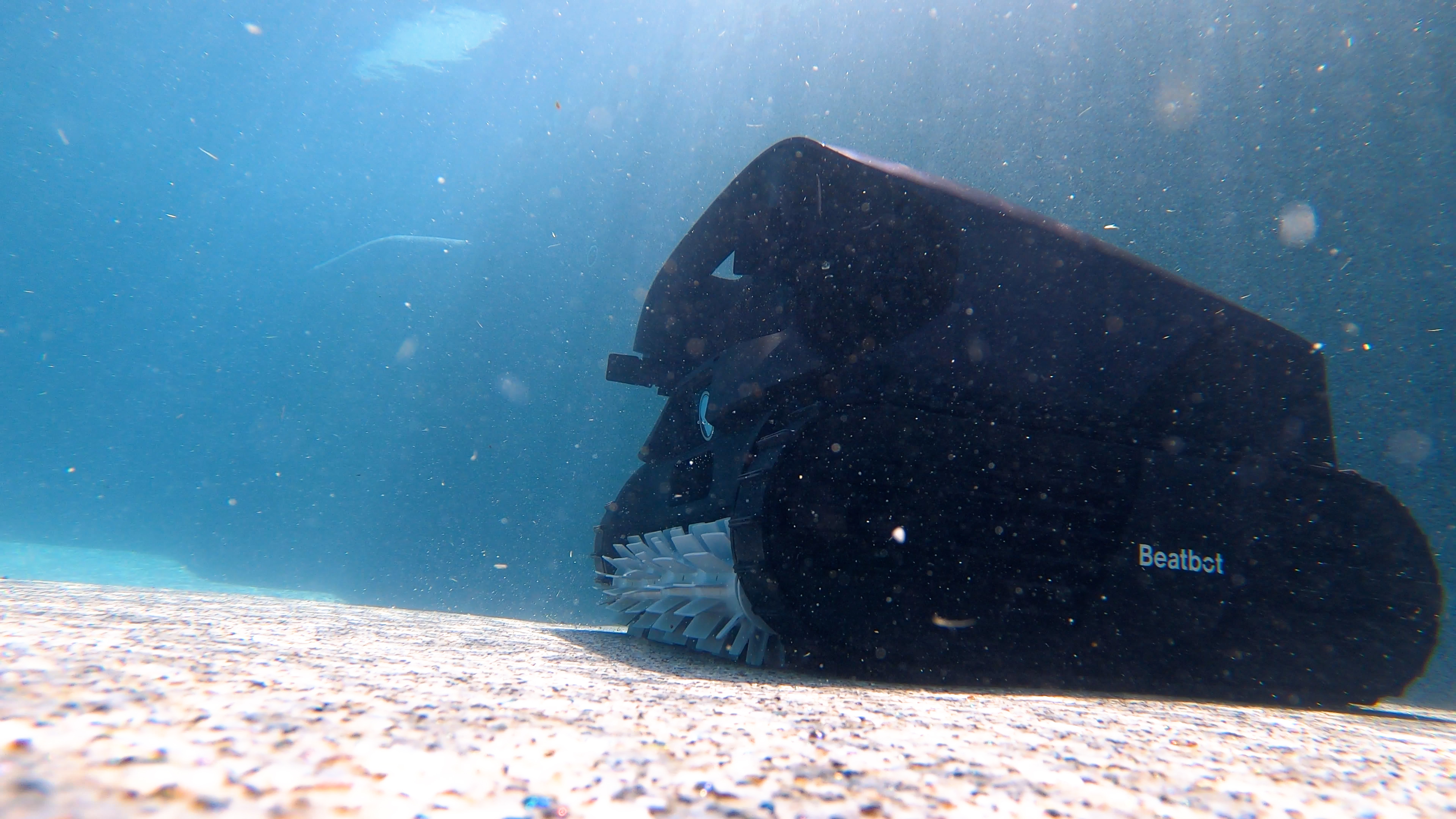 Beatbot AquaSense 2 Ultra Underwater Cleaning Pool Bottom Close View