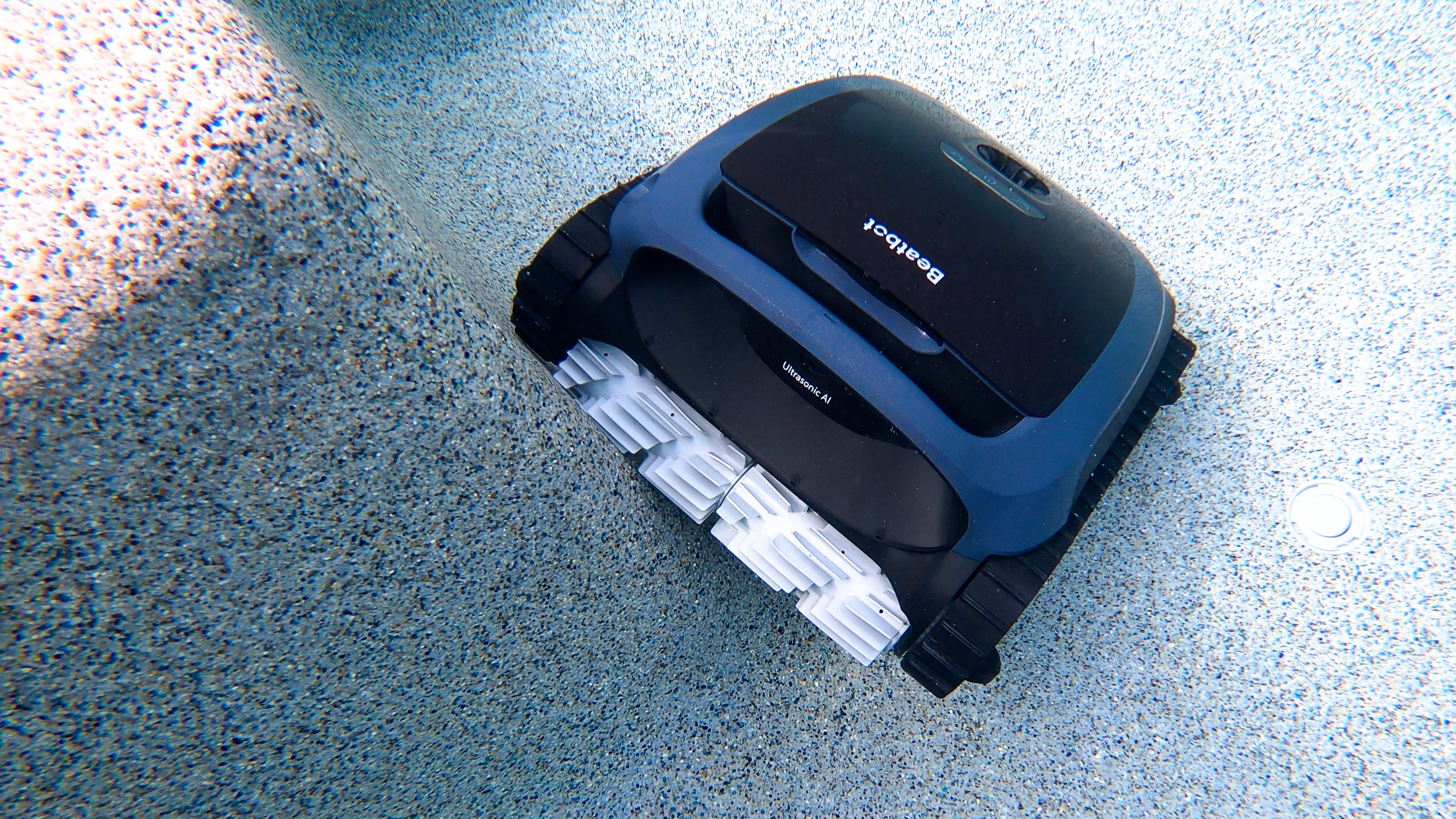 Beatbot AquaSense 2 Underwater Robot Near Pool Wall