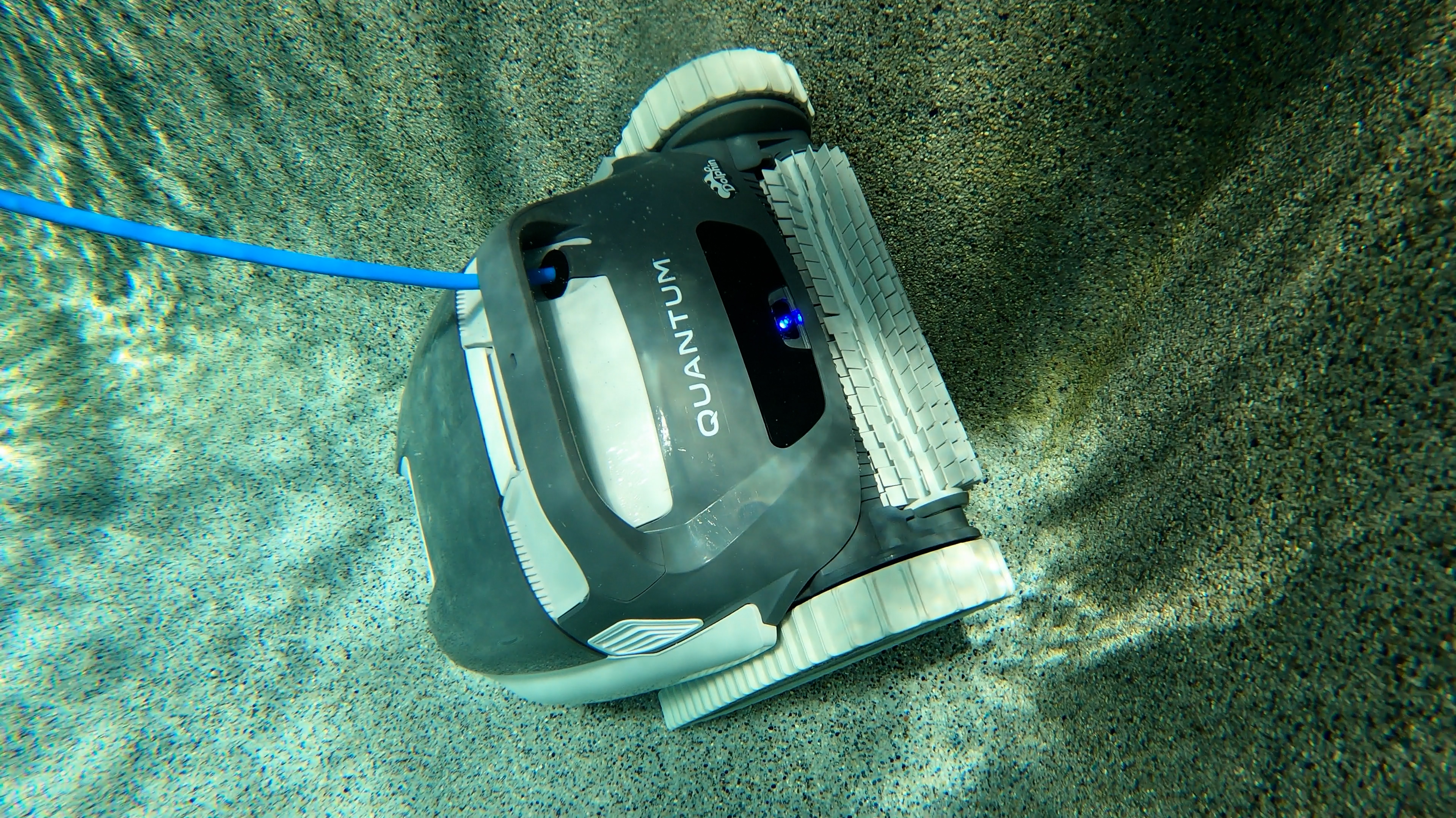 Dolphin Quantum Underwater Robot Cleaning Pebbletec Pool Floor