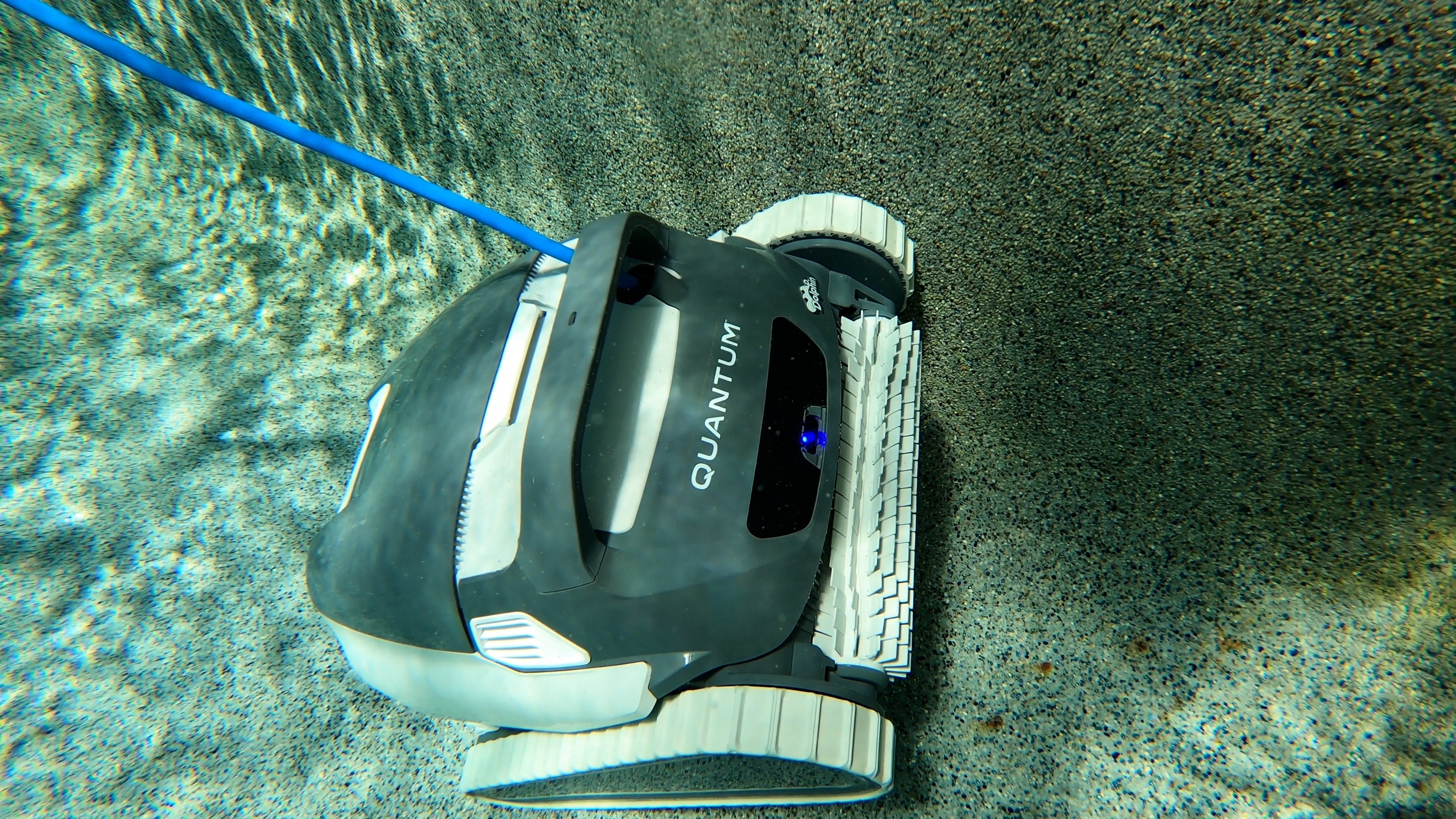 Dolphin Quantum Underwater View Cleaning Pool Bottom Pebbletec