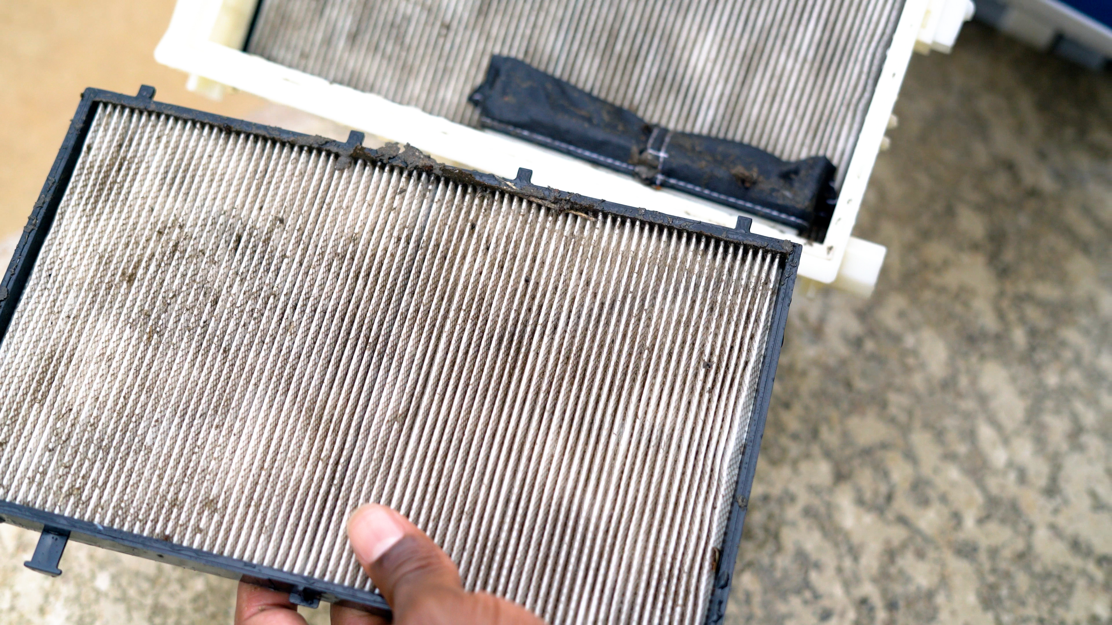 Dolphin Sigma Close Up Showing Dirty Pool Filter