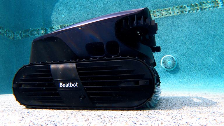 Beatbot AquaSense 2 Ultra Underwater Closeup Pool Robot Floor Drain