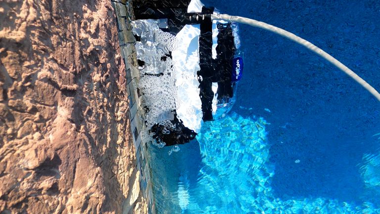 Polaris PCX Scrubbing Waterline At Tile Edge