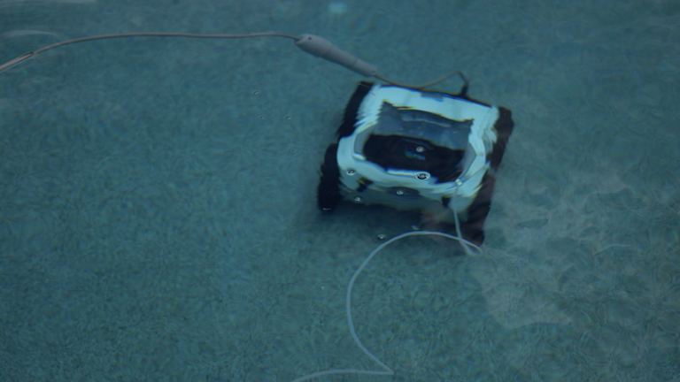 Polaris VRX iQ Cleaning Pool Floor Underwater Top View