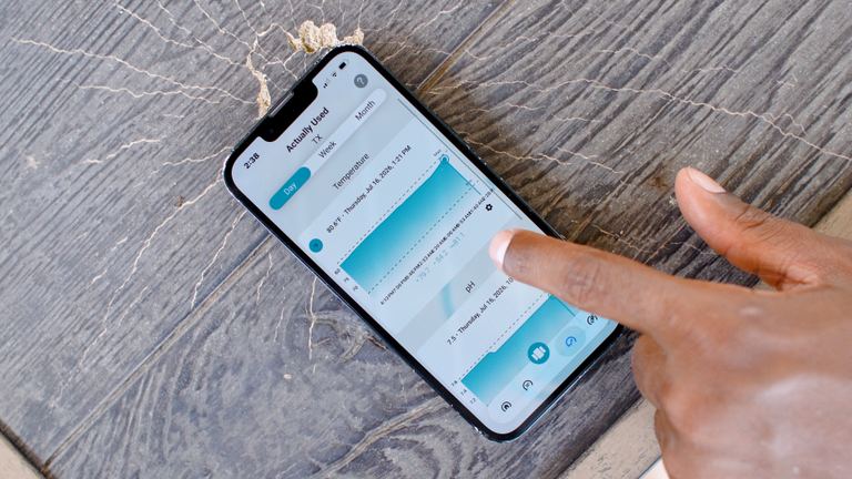 Ondilo ICO Finger On App Temperature Graph Screen